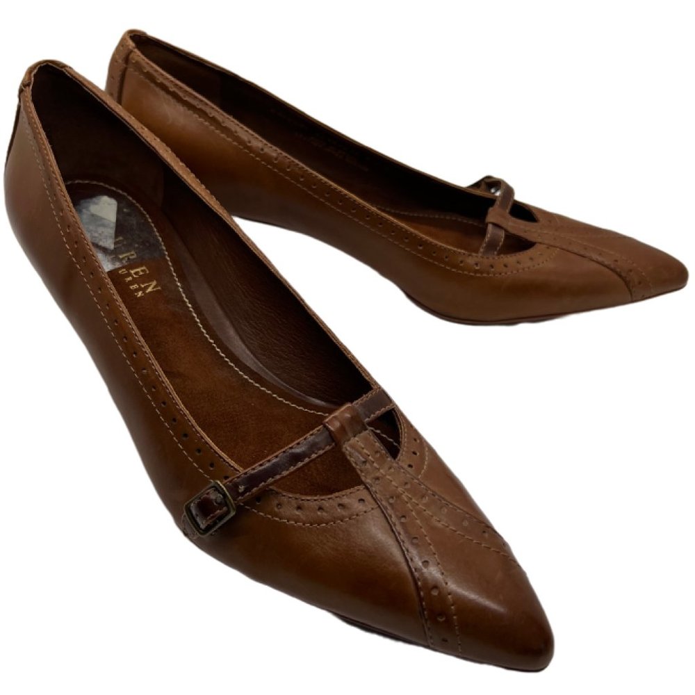 Ralph Lauren Women's Bridget Leather Pump, Size 6.5